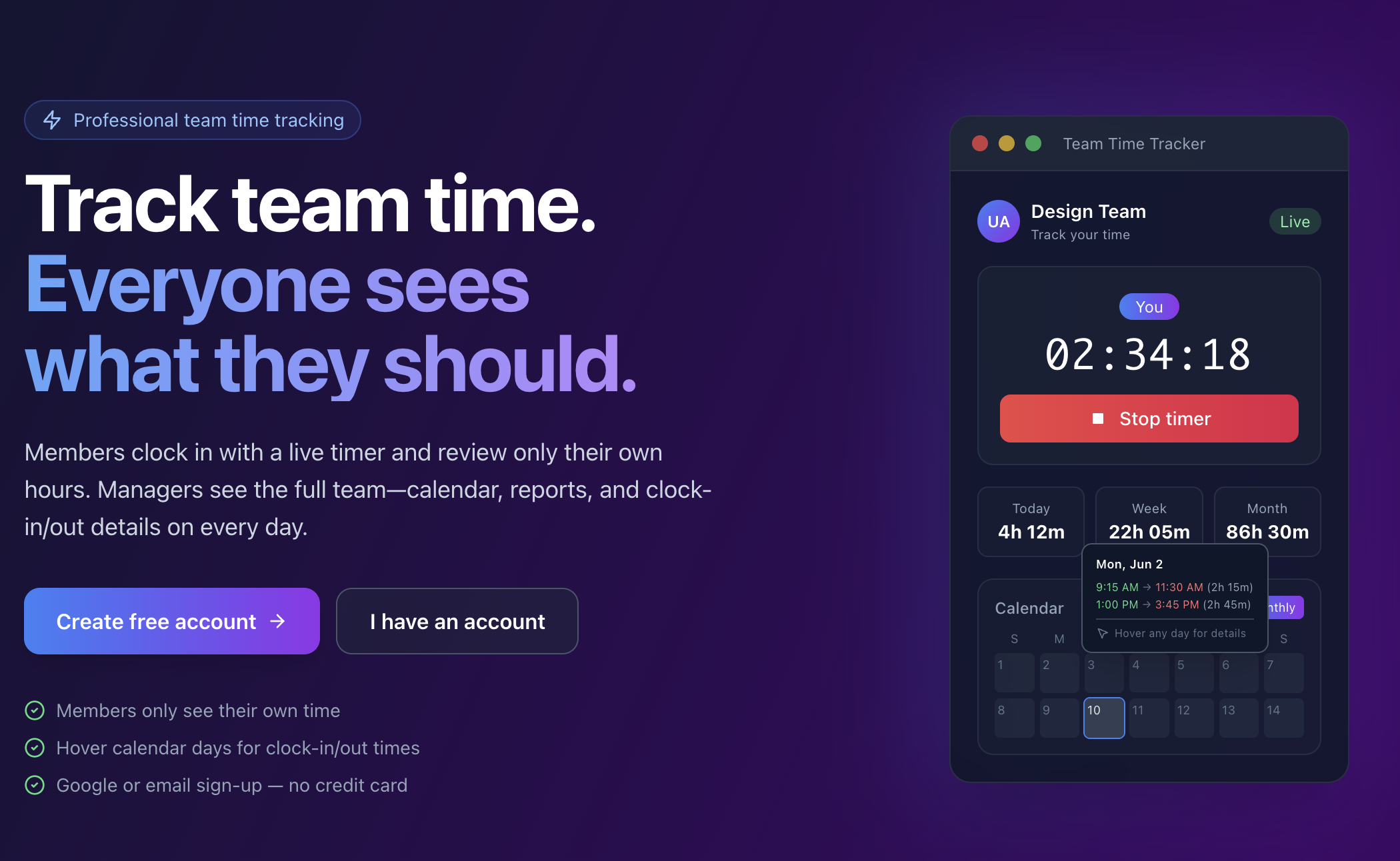 Team Time Tracker